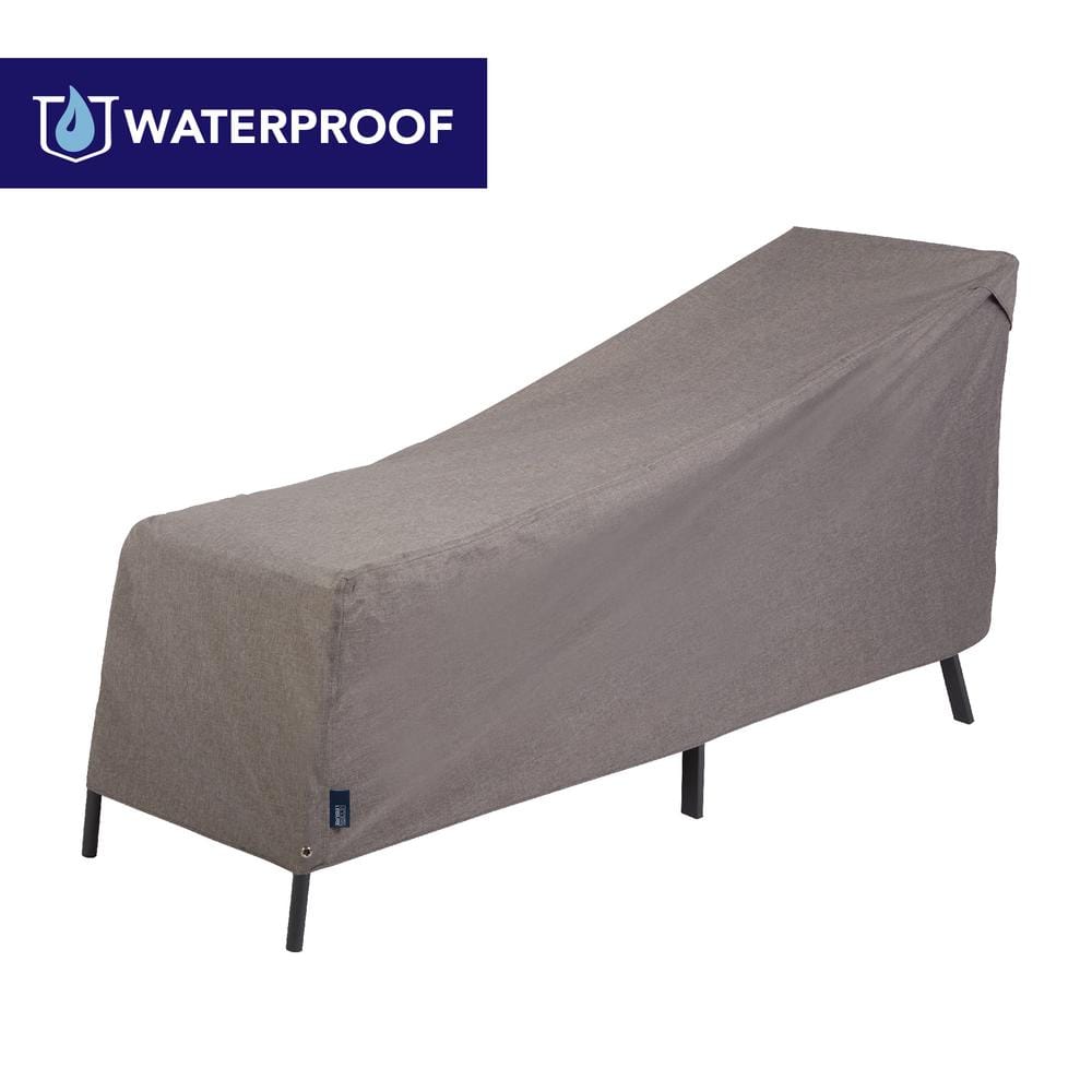 Garrison Waterproof Outdoor Patio Chaise Lounge Cover, 65 in. W x 28 in. D x 29 in. H, Heather Gray price history on PriceWatchPro