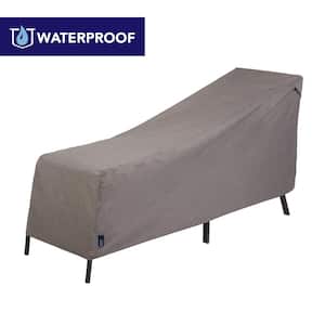 Garrison Waterproof Outdoor Patio Chaise Lounge Cover, 65 in. W x 28 in. D x 29 in. H, Heather Gray