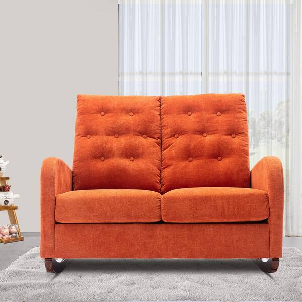 Seafuloy Orange Upholstery Rocking Chair
