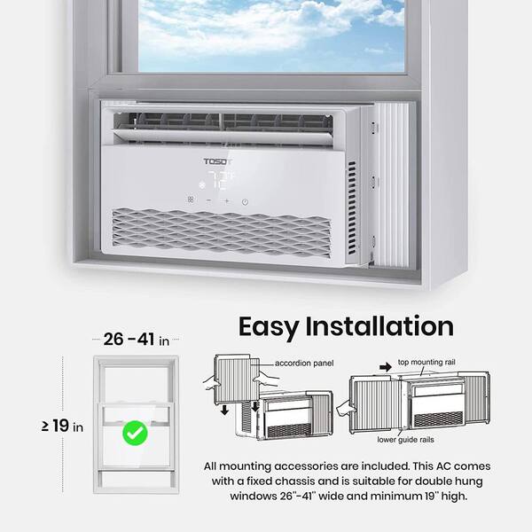 Tosot - 10,000 BTU 115V Window Air Conditioner Cools 450 Sq. Ft. with Remote and ENERGY STAR in White