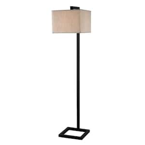 4 Square 1-Light 64 in. Oil Rubbed Bronze Finish Standard Floor Lamp