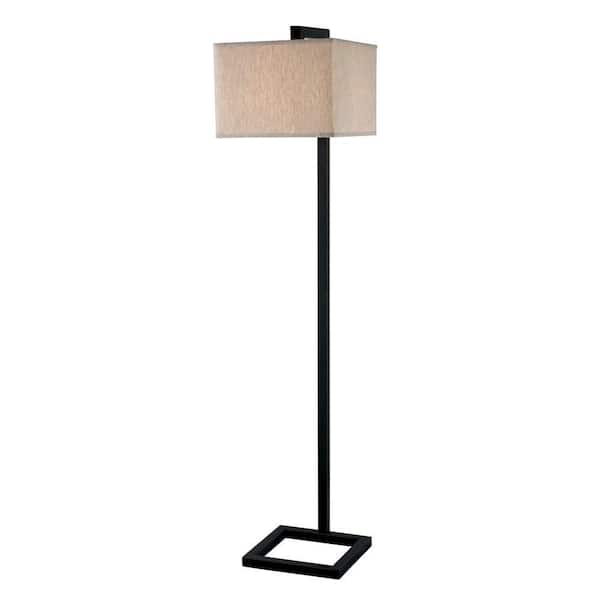 Kenroy Home 4 Square 1-Light 64 in. Oil Rubbed Bronze Finish Standard Floor Lamp