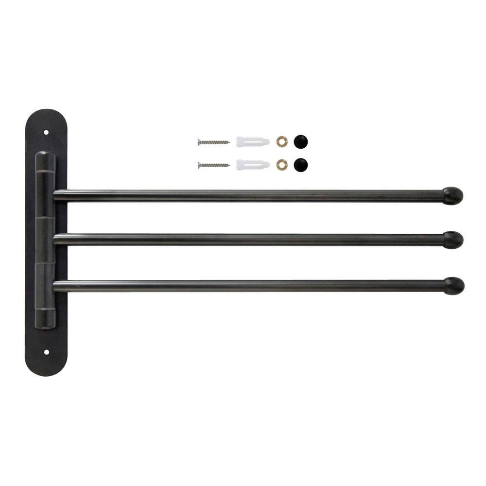 15'' Oil Rubbed Bronze Stainless Steel Triple Swing Towel Bar