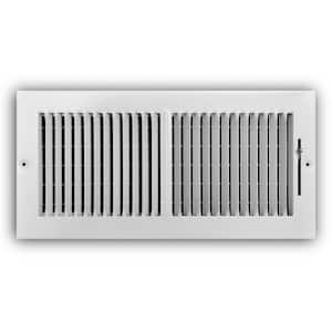 14 in. x 6 in. 2-Way Steel Wall/Ceiling Register in White