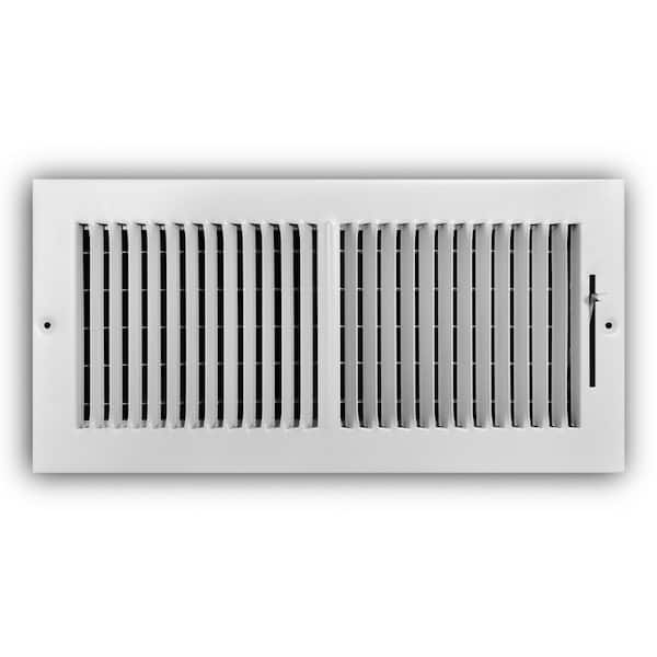 Everbilt 14 in. x 6 in. 2-Way Steel Wall/Ceiling Register in White