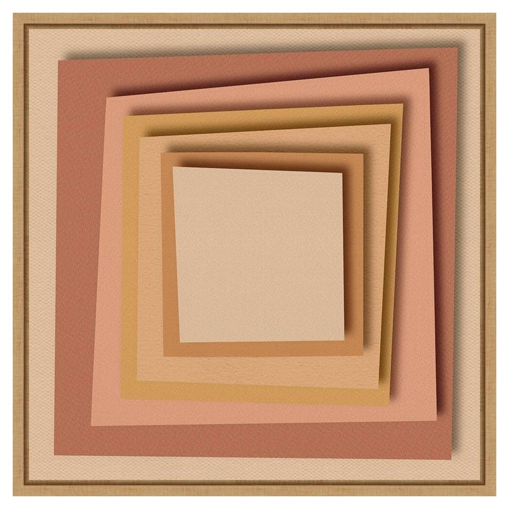 Regina Morre Abstract Earthy Tones Canvas Wall Art with Maple Frame