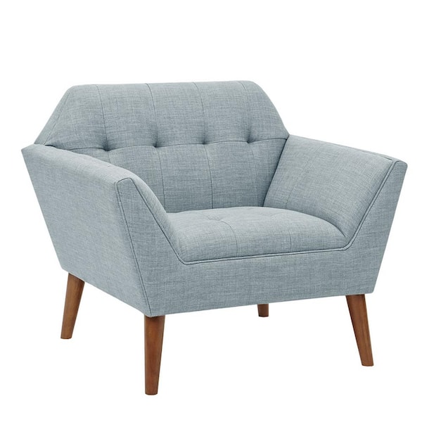 Newport Light Blue Tufted Lounge Arm Chair