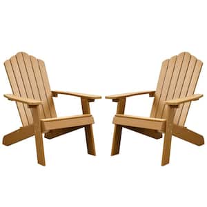 Lanier Classic Teak Color Outdoor Plastic Adirondack Chair (2-Pack)