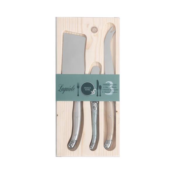 French Home 3-Piece Laguiole Cheese Knife and Spreader Set with