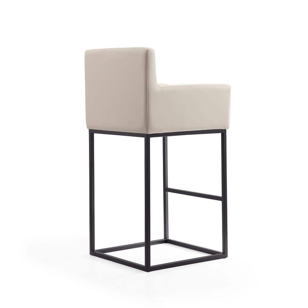 Manhattan Ambassador Cream Leather 42'' Modern Barstool