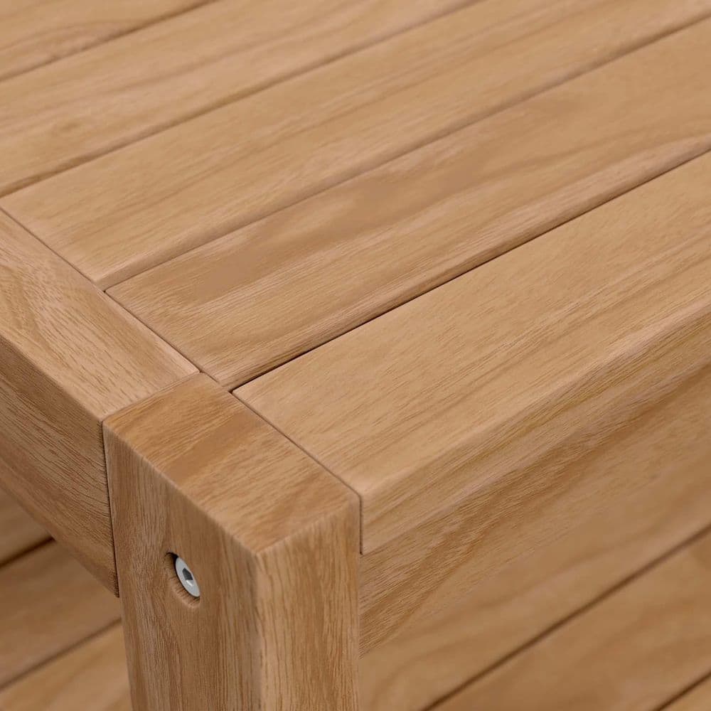 Carlsbad 55'' Natural Teak Wood Contemporary Outdoor Coffee Table