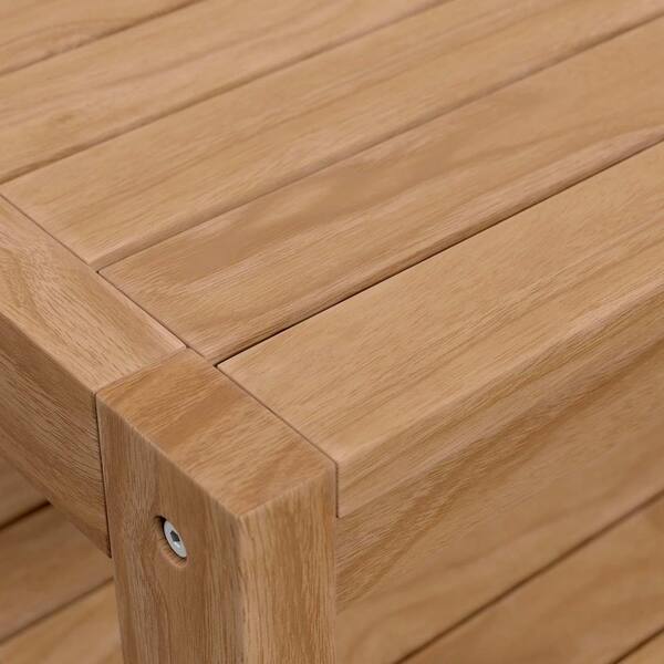 MODWAY Marina Outdoor Patio Teak Rectanglular Coffee Table - Natural