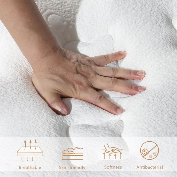Comfort Twin Medium Memory Foam Hybrid 12 in. Bed-in-a-Box Mattress