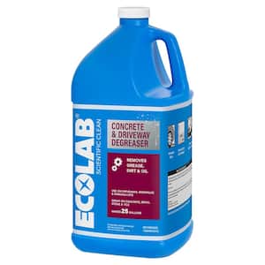 1 Gal. Concrete and Driveway Degreaser Concentrate Pressure Wash, Dissolves Grease and Buildup on Brick and Tile