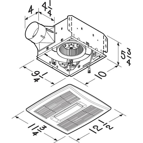 Broan-NuTone Flex Series 110 CFM 1.0 Sones Humidity Sensing Bathroom  Exhaust Fan Light ENERGY STAR AE110SL - The Home Depot