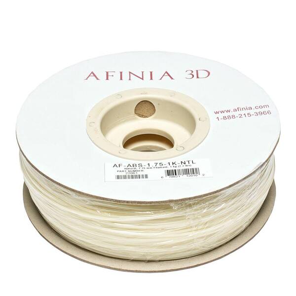AFINIA Value-Line 1.75 mm Natural White ABS Plastic 3D Printer Filament (1kg)