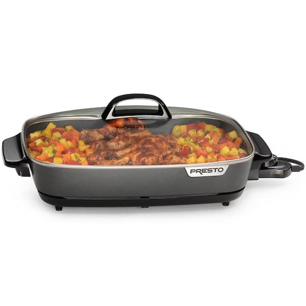 SlimLine 16 in. Black Non-Stick Electric Skillet