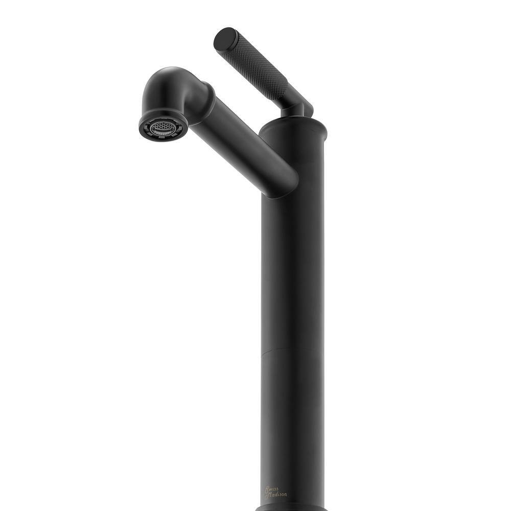 Avallon High Arc Single-Handle Bathroom Faucet in Matte Black