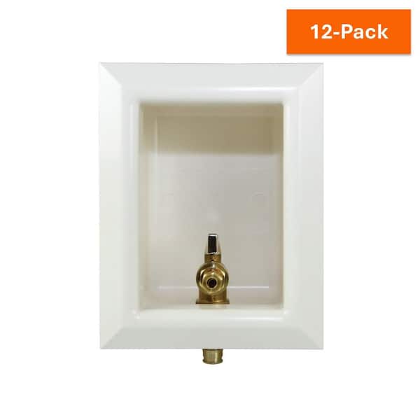 Uponor ProPEX 1/2 in. PEX-A Expansion Barb Lead-Free Brass Valve Ice Maker Outlet Box with Support Brackets (12-Pack)