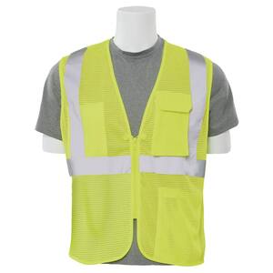 Lime 4X-Large ERB 14646 S17P Class 2 Safety Vest with High Gloss Trim