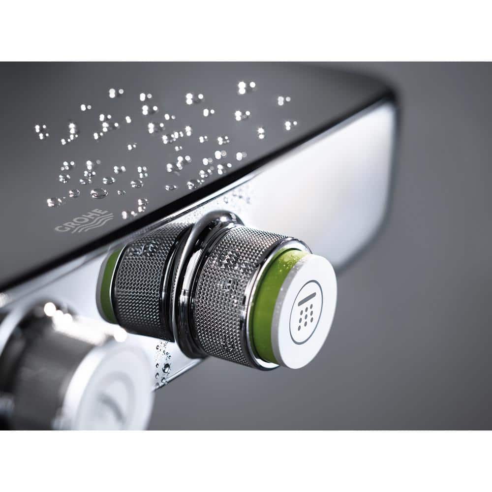 Chrome Adjustable Height Multi-head Shower System