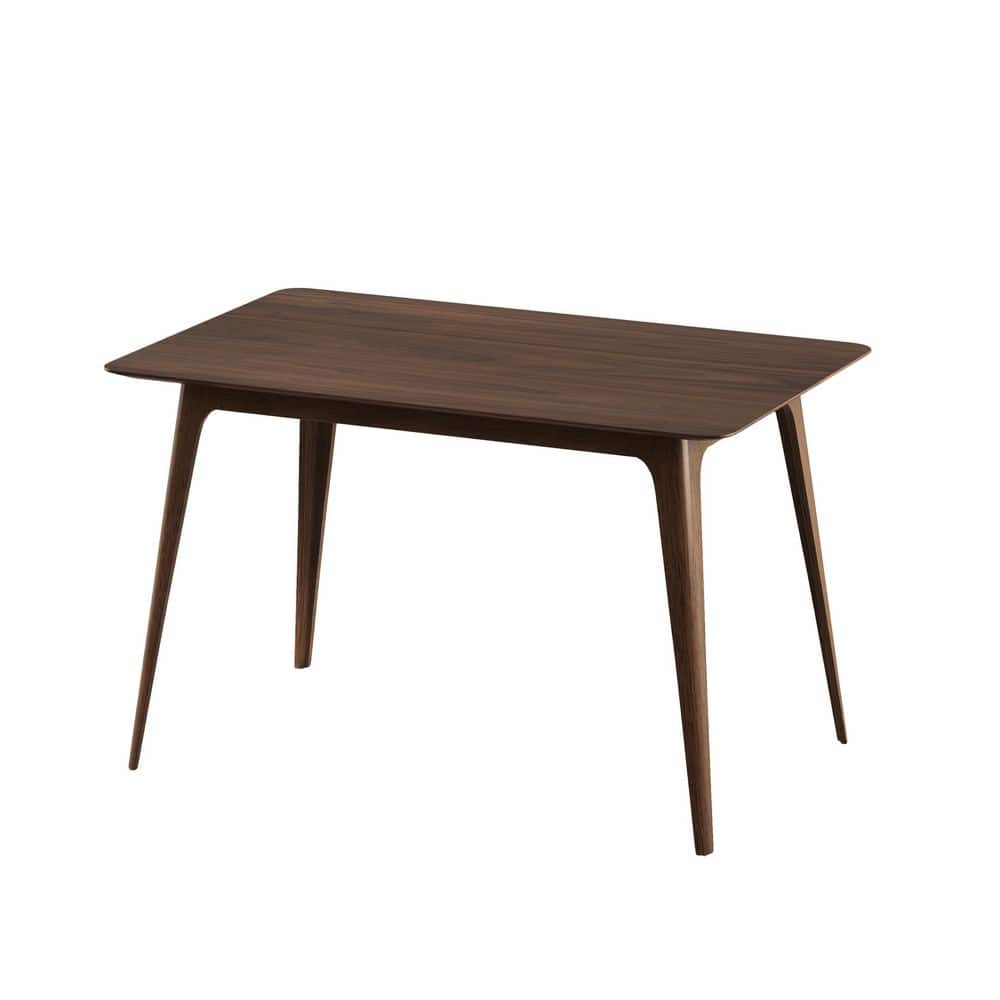 47.2 in. W x 29.5 in. H Dining Table Solid Wood Legs, Walnut