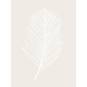 "White Leaf" by Design Fabrikken Unframed Abstract Art Print 72 in. x 54 in.