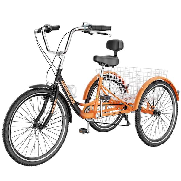 ABORON Adult Tricycles 7 Speed, Adult Trikes 26 in. 3 Wheel Bikes, 3-Wheeled Bicycles Cruise Trike with Shopping Basket