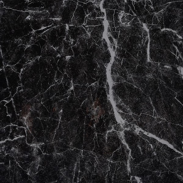 Dundee Deco Falkirk McGowen IV White Black Faux Marble Modern Vinyl Peel and Stick Wallpaper (Covers 20 sq. ft.)