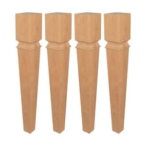 35-1/2 in. x 5 in. Unfinished North American Solid Cherry Kitchen Island Leg (Pack of 4)