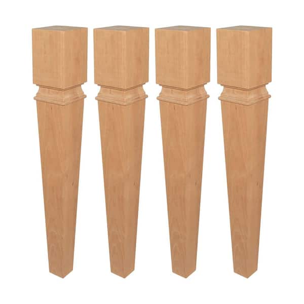 35-1/2 in. x 5 in. Unfinished North American Solid Cherry Kitchen Island Leg (Pack of 4)