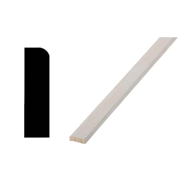 Woodgrain Millwork WM 887 - 3/8 in. D x 1-1/4 in. W Primed Wood Finger-Jointed Door and Window Stop Molding