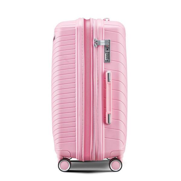LIVACA 4-Piece Pink Expandable Lightweight Polypropylene Hardside