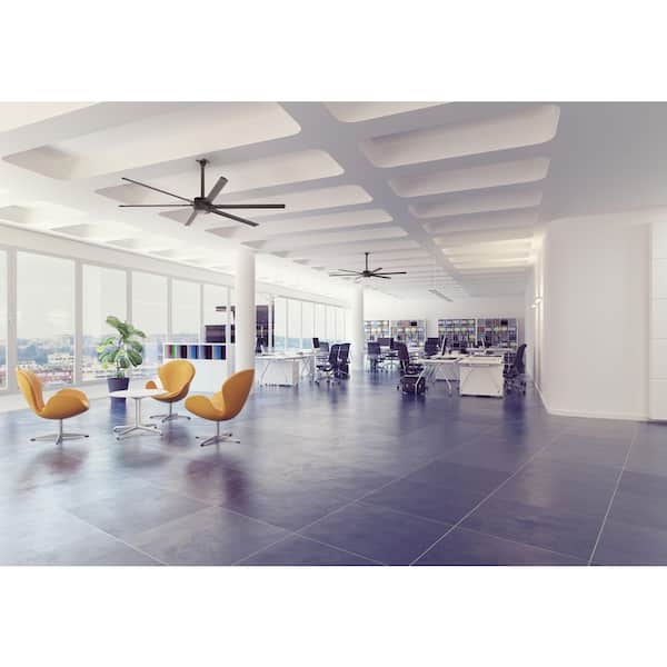 E-Series - (E10) 3025, Indoor Ceiling Fan (6 Blades), 10' Diameter, Stealth Black, Variable Speed Controller