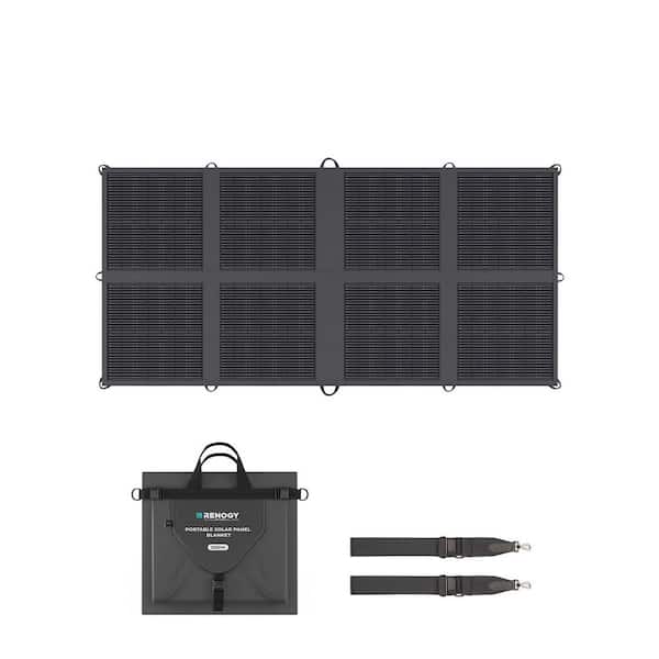 200-Watt Monocrystalline Portable Solar Panel Foldable Single Solar Blanket Backup Power 25% Efficiency,IP65,3 USB Ports