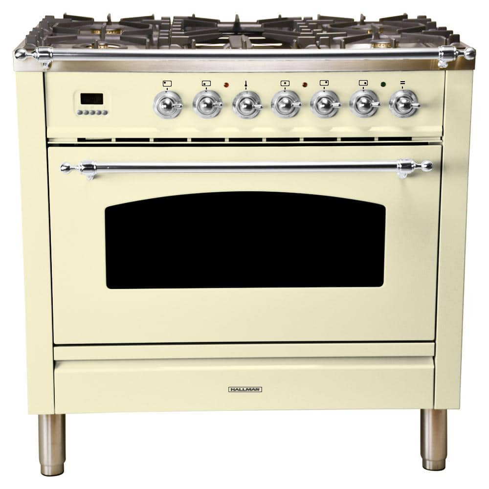 hallman 36 inch dual fuel range