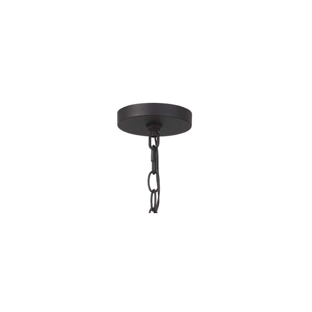 Sand Coal Black Glass 4-Light Outdoor Pendant