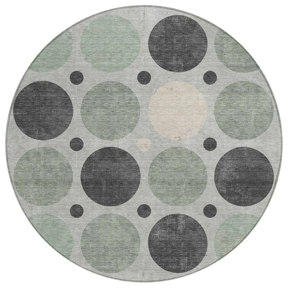 Chantille Machine Washable Indoor/Outdoor Abstract ACN1949 Sage 8 ft. x 8 ft. Round Rug price history on PriceWatchPro