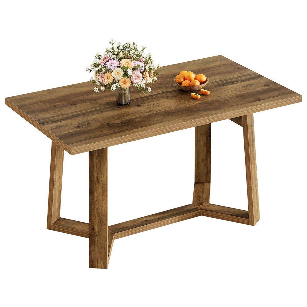 Roesler 47. 24in. Brown Rectangle Dining Table with 4 Legs, Dining Table for 4-6 price history on PriceWatchPro