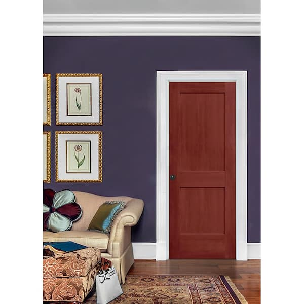 28 in. x 80 in. Monroe Amaretto Stain Solid Core Molded Composite MDF Interior Door Slab