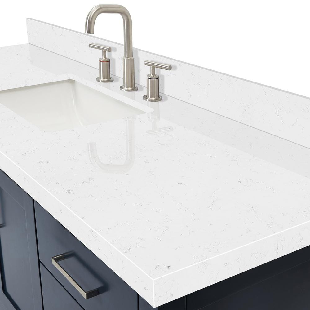 Midnight Blue 60" Single Sink Vanity with Quartz Top