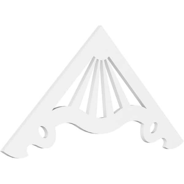 Ekena Millwork Marshall 1 in. D x 27-1/2 in. W x 60 in. L Signature Urethane Gable Pediment