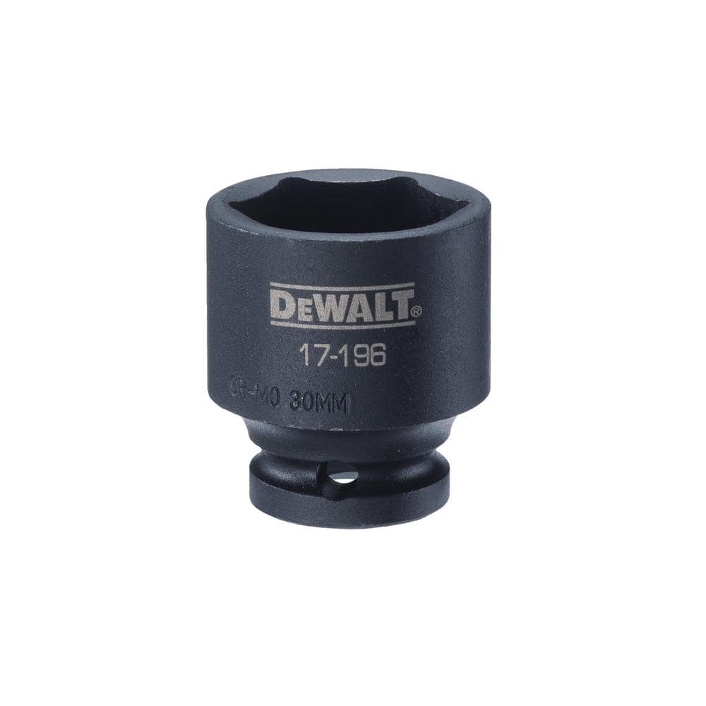 DEWALT 1/2 in. Drive 30 mm 6-Point Impact Socket DWMT17196B - The Home ...