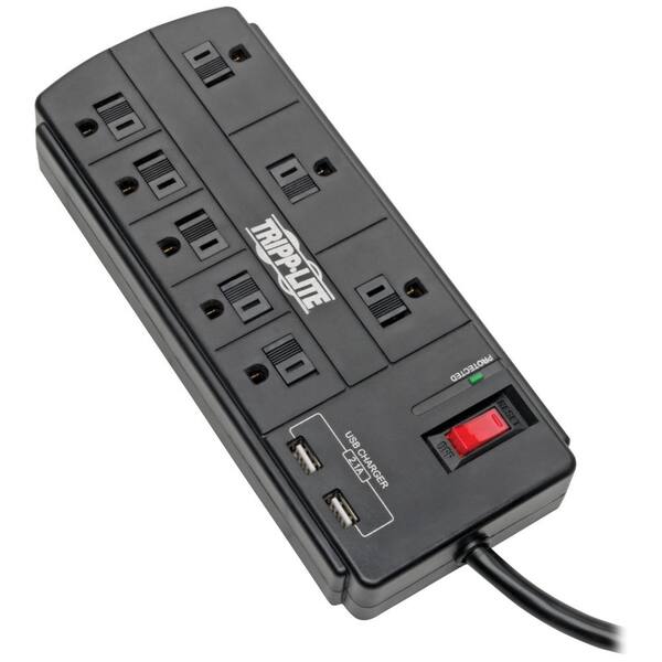 Tripp Lite Protect It 8-Outlet Surge Protector with 2 USB Ports