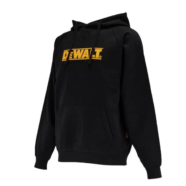 DEWALT Weatherford Men s Large Black Cotton Poly Hoodie Sweatshirt with Front Pocket and Logo DXWW60006 LRG BLK The Home Depot