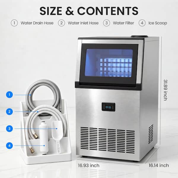 Nuxifm 16.93 in. 160 lb. Full Size Cube Commercial Freestanding