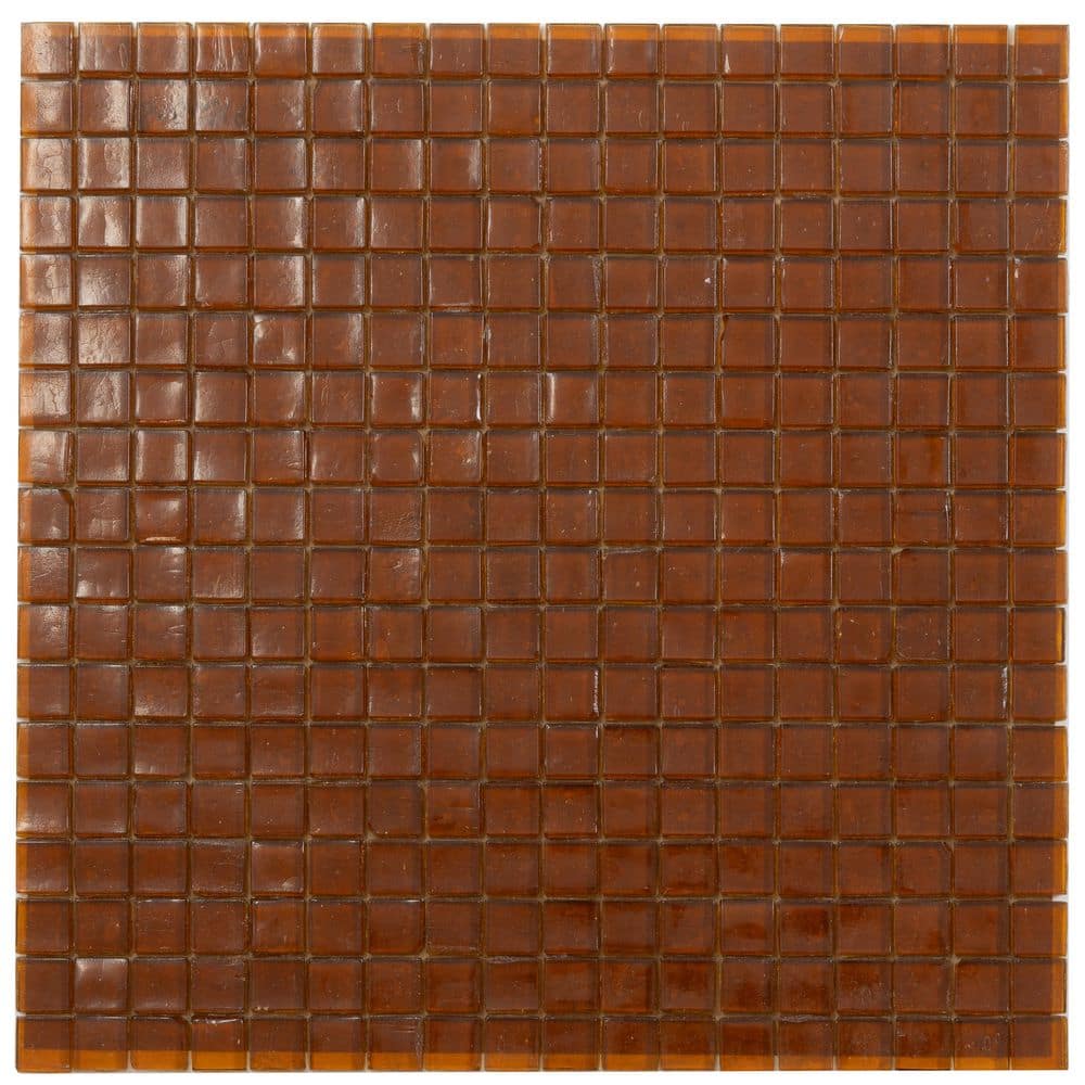 Skosh 4 in. x 6 in. Glossy Fire Beige Glass Mosaic Uniform square Wall & Floor Sample Tile (0.13 sq. ft./Piece) (1-Pack) price history on PriceWatchPro