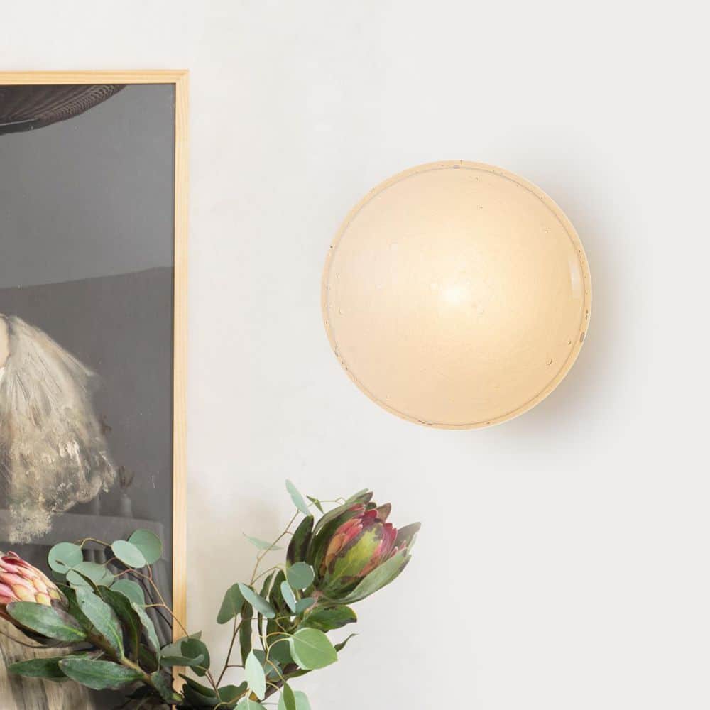 7.48 in. Modern Matte Black Round Dimmable LED Wall Sconce with Seeded Glass Shade price history on PriceWatchPro