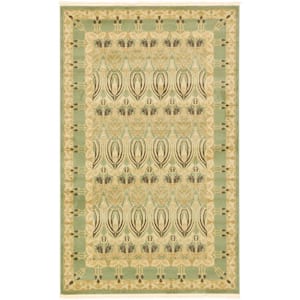 Edinburgh Carnation Light Green 5' 0 x 8' 0 Area Rug