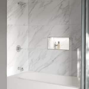 Sample - Impero Olympus White 6 in. x 6 in. Marble Look Porcelain Floor and Wall Tile